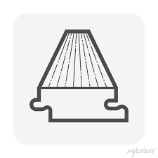 Solid Wood Flooring Vector Icon That