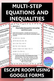 Multi Step Equations Inequalities