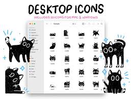 Cat Doodle Theme Computer Desktop Icon