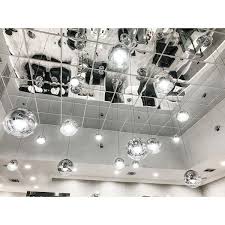 Udecor Glassless Mirror Ceiling Tiles Box Of 10 Silver