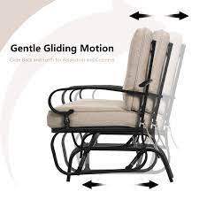 2 Seats Outdoor Swing Glider Chair With