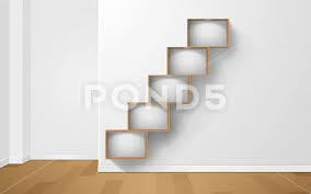 Wooden Shelf With Spotlight On The