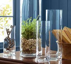 Aegean Clear Glass Vases Large Glass
