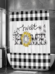 1pc Flower Letter Graphic Shower