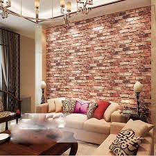 Wallpaper 45cm X 10m Bricks Brown Color