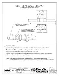 C 9049 Pg Self Seal Wall Sleeve For