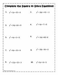 Completing The Square Worksheets