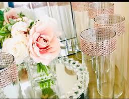 Rose Gold Centerpieces Cylinder Vases