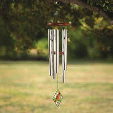 Wood And Aluminum Cardinal Wind Chime