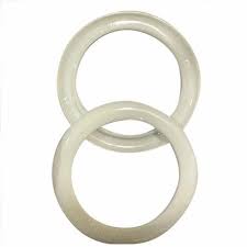 Round White Plastic Curtain Rings