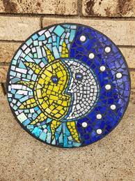 Moon Mosaic Garden Stepping Stone