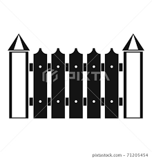 Garden Fence Icon Simple Style 插圖素