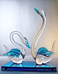 Skyline Glasses Loving Swan Pair