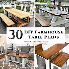 30 Rustic Diy Farmhouse Table Plans