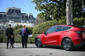 White House Lawn Into A Tesla Showroom