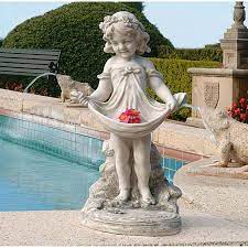 Victorian Girl Garden Sculpture Statue