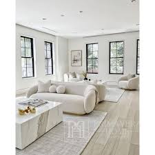 Living Room Beige Boucle Miami