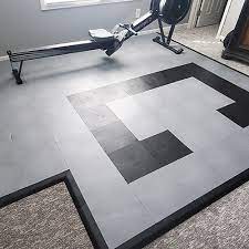 Exercise Home Gym Floor Tile Gray