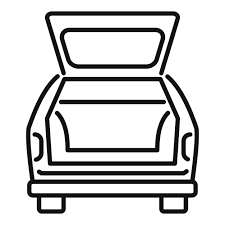 Family Car Trunk Icon Outline Vector