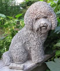 Bichon Frise Dog Statue Cast Stone