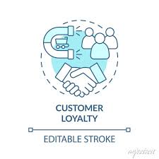 Customer Loyalty Blue Concept Icon