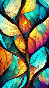 Stained Glass Fractal Colorful Photo