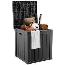 Black Resin Outdoor Storage Deck Box