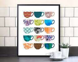 Coffee Cup Poster Teacup Art Tea Gifts
