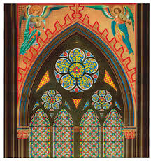 Medieval Stained Glass Window And