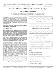 irjet behavior of castellated beam