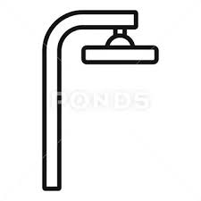Plastic Shower Head Icon Outline Vector