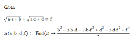 Symbolic Solution Of Equation