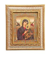 Virgin Mary Pine Wood Picture Frame