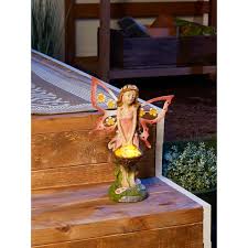 Pink Fairy Solar Garden Statue 4504840v