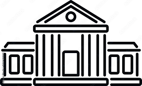 Library Building Icon Outline Vector