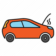 Broken Car Smoke Vehicle Icon