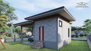 Modern Concrete Rest House Plan With