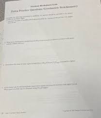 Student Worksheet 5 4a Extra Practice