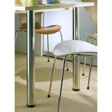 Hettich 2 3 8 In X 28 In Stainless Steel Adjustable Look Table Leg Set Of 4 Silver