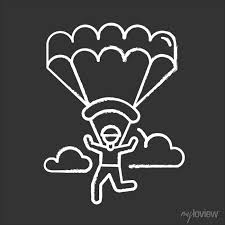 Paragliding Chalk Icon Parachuting
