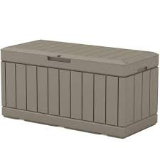 Outdoor Storage Deck Box In Light Brown