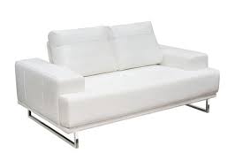 Contemporary White Faux Leather