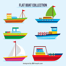 Free Vector Colored Boats In Flat Design