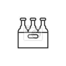 Beer Case Line Icon Outline Vector