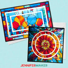 Stained Glass Cards With Layered Window