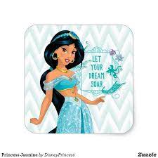 Princess Jasmine Square Sticker