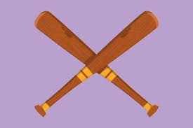Crossed Baseball Bats Icon Sports Tool
