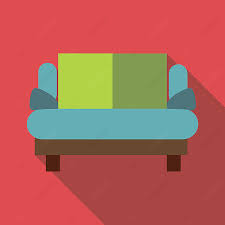 Small Sofa Icon Flat Style Style Icons
