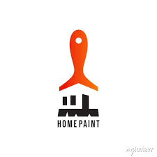 Home Paint Brush Logo Design Real