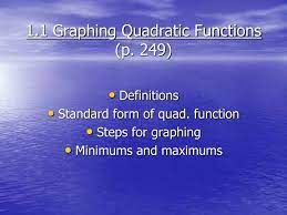 Ppt 1 1 Graphing Quadratic Functions